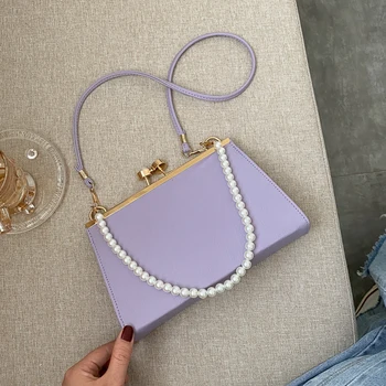 

Bead Design Summer Crossbody Bags For Women 2020 Handle Clip Sweet Girl Shoulder Handbags Party Clutch Bag Sac Purse