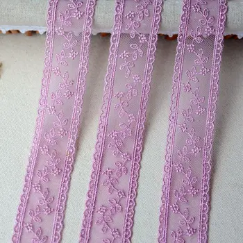 

1M Embroidery Bow Lace Fabric Craft Supplies 3cm Trim Sky Blue Lace Ribbon DIY Guipure Sewing Trimmings Dress Decoration EQ22
