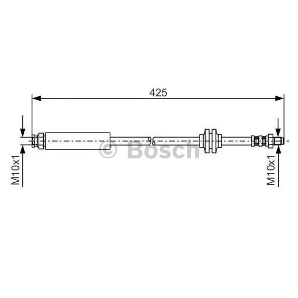 Шланг тормозной передний L 425\ Fiat Punto/Fiorino, Opel Corsa a