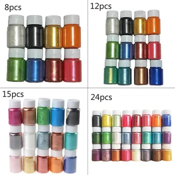 

1 Set Pearlescent Mica Powder Epoxy Resin Dye Pearl Pigment DIY Jewelry Crafts M68F