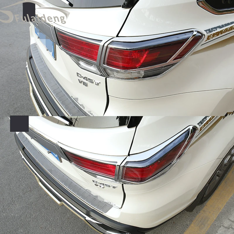 4 шт. для Toyota Highlander- ABS хром задний тайламп декоративная накладка для задних фонарей автомобильный стильный аксессуар