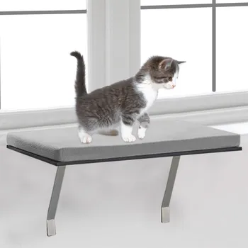 

Pet Hammock Cat Basking Window Mounted Seat Home cat perch Hanging Bed Mat Lounge Cats Kitten Supplies 60x30x29cm#S3