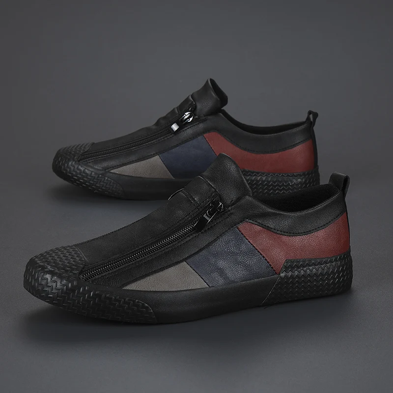 Mens Vulcanized Shoes SpringAutumn Designer Sneakers Breathable Men Loafers Shoes Soft Sole Comfortable Casual shoes Flats