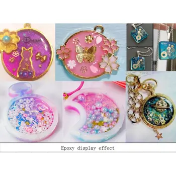 

6 Pcs/set Fashion Popular Nail Art Jewelry Making Filling Material DIY Nails Sticker Epoxy Metal Filler