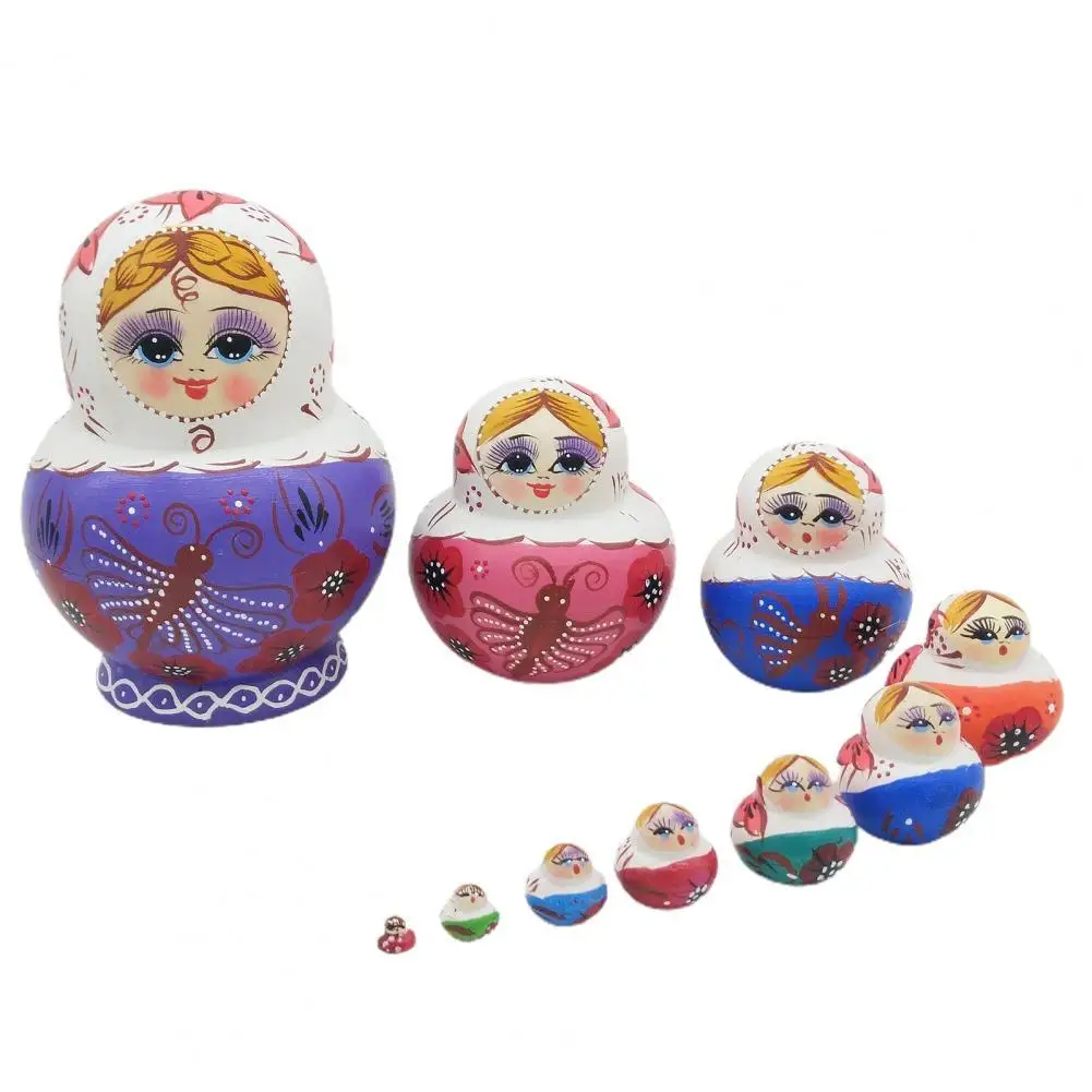 1 Набор Многофункциональная игрушка Matrioska ручная работа фиолетовая бабочка
