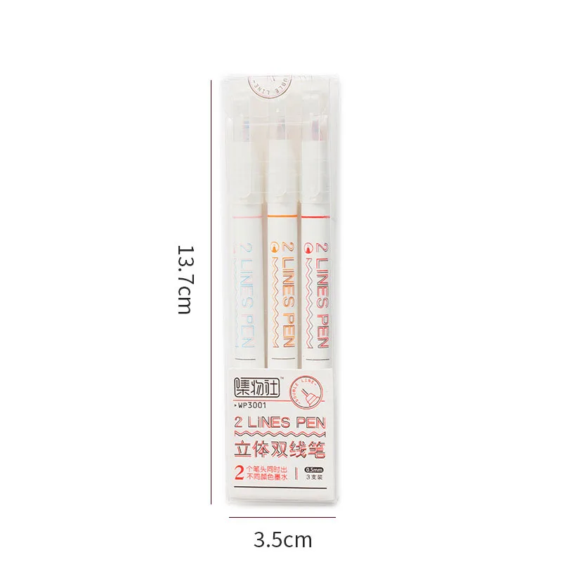 

3pcs color Stationery Zebra Mild Liner Double Headed Fluorescent Pen Fluorescent Marker Pen Highlighter Pen gel pen