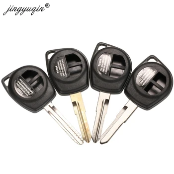 

jingyuqin 10psc/lot 2 Button Remote Car Key Shell Fob Housing For Suzuki grand vitara SWIFT HU133R Blade+Button Skin Pad