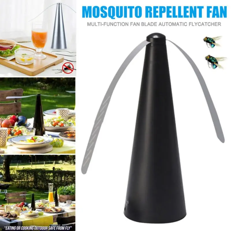 

1pcs Automatic Fly Trap Fly Repellent Fan Battery Power Multifunctional Flies Bugs Repellant Device