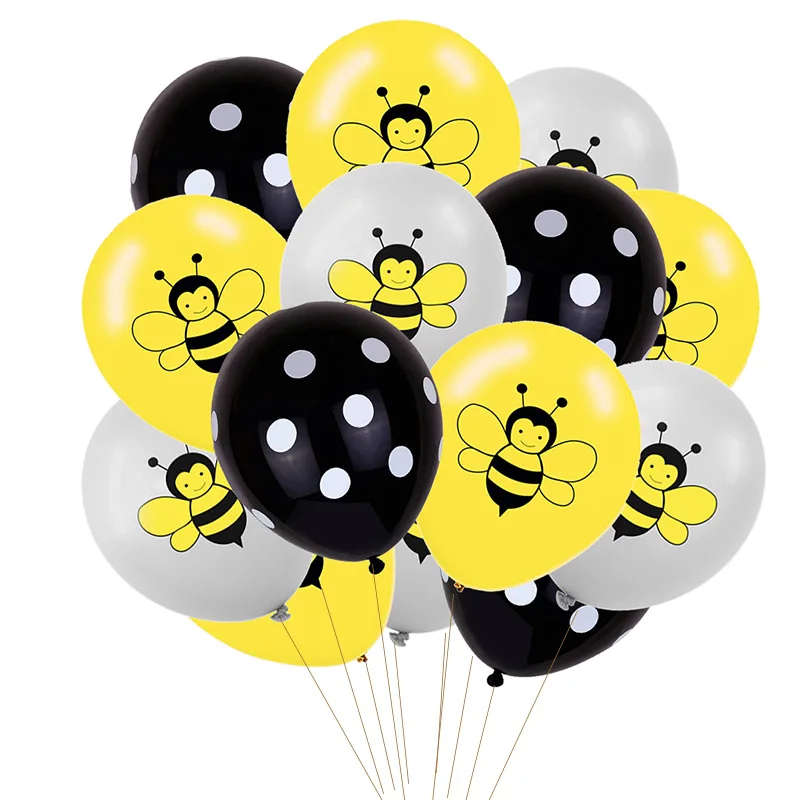 Воздушные шары с Днем пчелы Bumble Bee тематический счастливый плакат "с днем рождения" медовая пчела вечерние украшения торт Топпер детский душ вечерние принадлежности