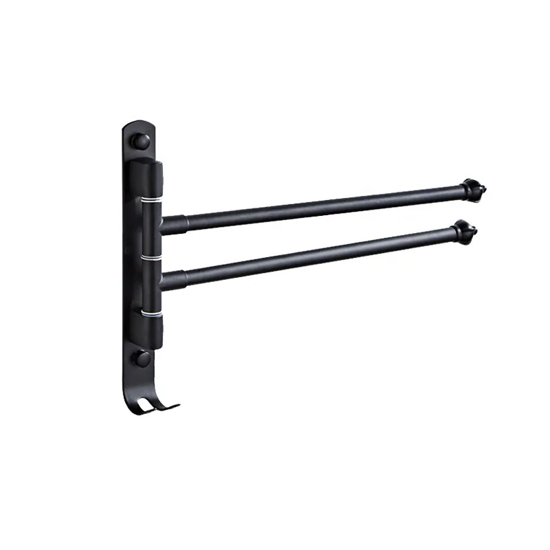 

180 Degrees Rotating Bathroom Shower Towel Rack Bar Holder Set Kit Clothes Stainless Steel Wall Shelf Bathroom Accessories