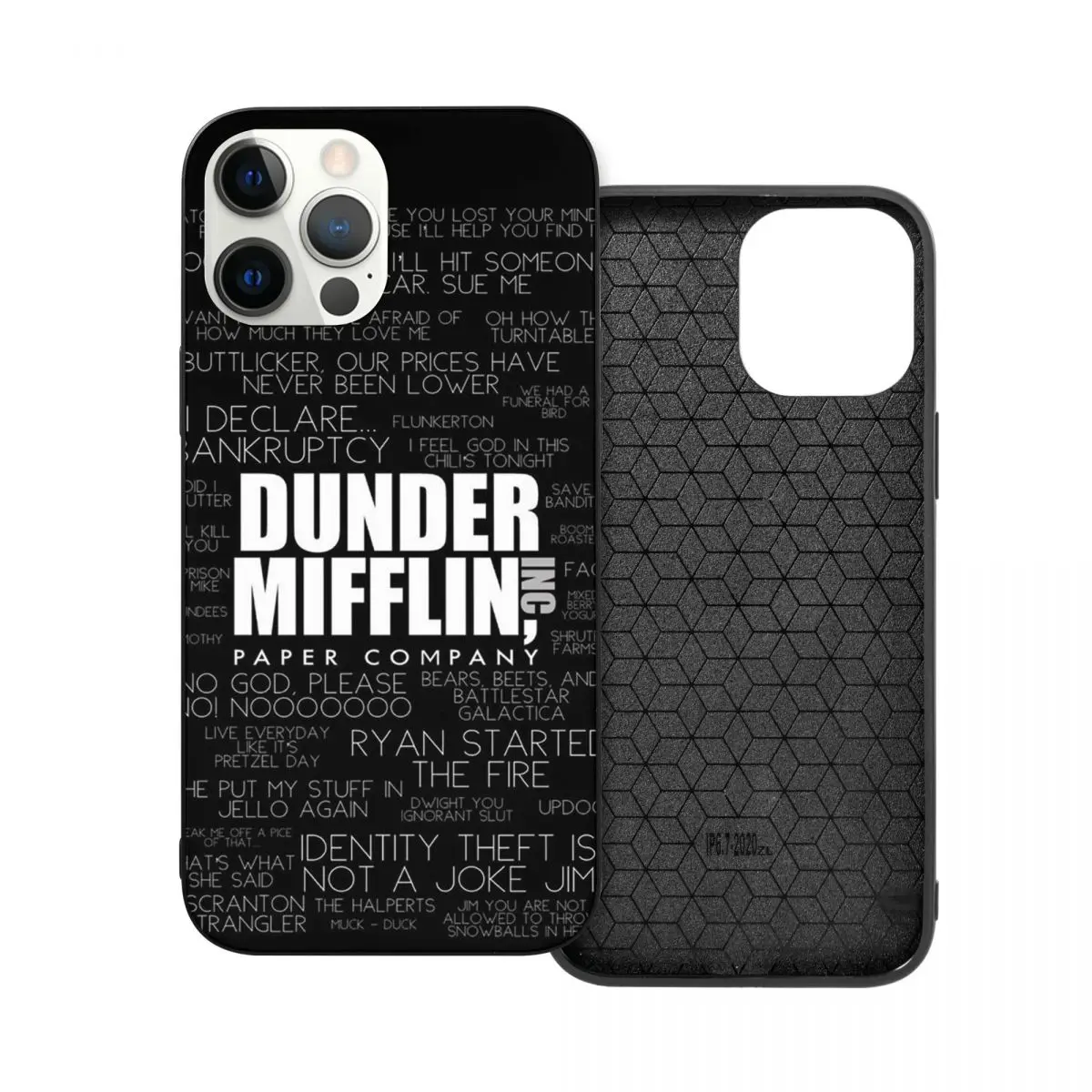 The Office Quotes Dunder Mifflin Inc PC Glass TPU Phone Case For