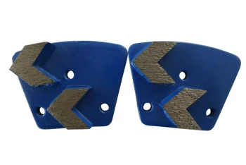 

12pcs Free Shipping Teapezoid Diamond Concrete Grinding shoes Medium Hard Bond Floor Pads for Concrete Terrazzo Preparation