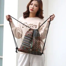 Геометрический Повседневный Hided Карманный практичный Ретро стиль большой емкости Повседневный модный прочный мешок складной мешок с Кулиской