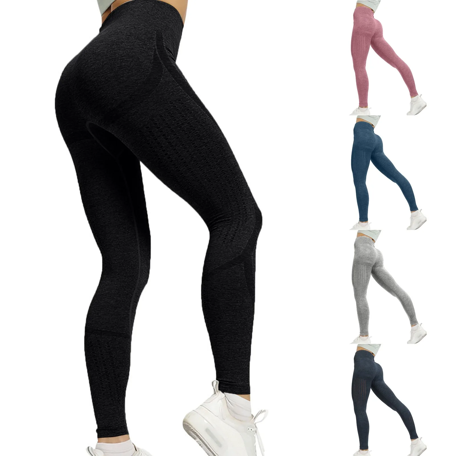Women Gym Seamless Pants Hips Push Up Run Sports Stretchy High Waist Athletic Fitness Leggings Lifting Activewear Pants#G3 1