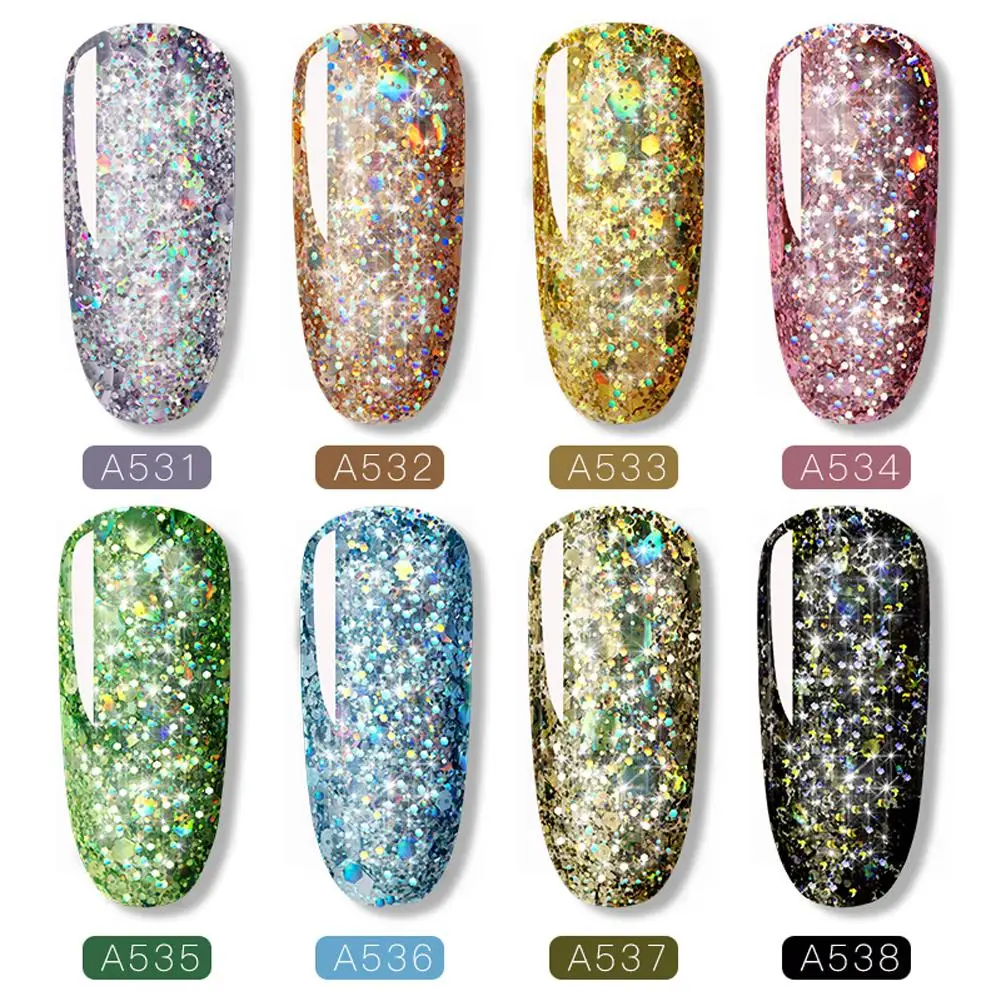 Vernizes para Unhas Precisa de Base Unha Polish Íris Neon Híbrido Manicure Grupo Decoração Top Coat uv Levou Art 8 Pçs - Set Gel 10 Neon Híbrido Vernizes Para Unhas Manicure Set