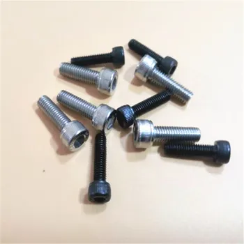 

5-50PCS DIN912 m1.6 M2 M2.5 M3 m4 m5 m6 m8 A2-70 Stainless steel 304 black hexagon Hex socket allen cap head screw