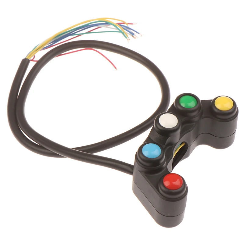 

Universele 5 knop Array Motorfiets Switches Racefietsen Motorcross 22mm Stuur Schakelaars Montage Handvat bar schakelaar