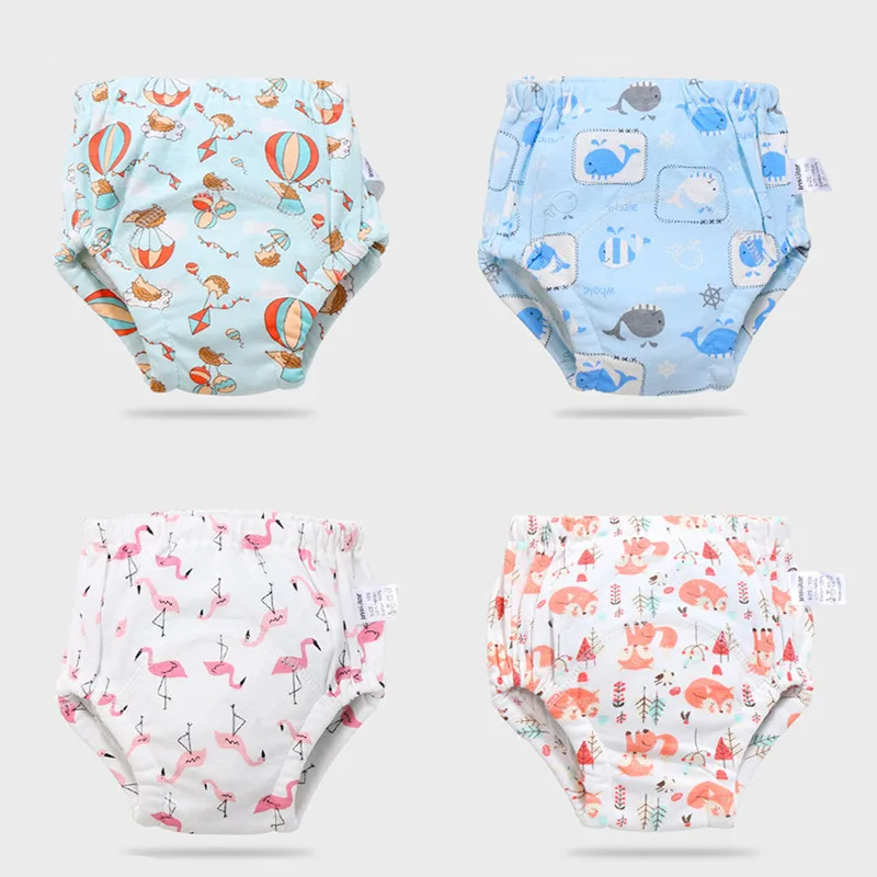 Детские тренировочные Детские Подгузники-трусики многоразовые Washable моющиеся подгузники хлопковые обучающие Штаны для детей Wea