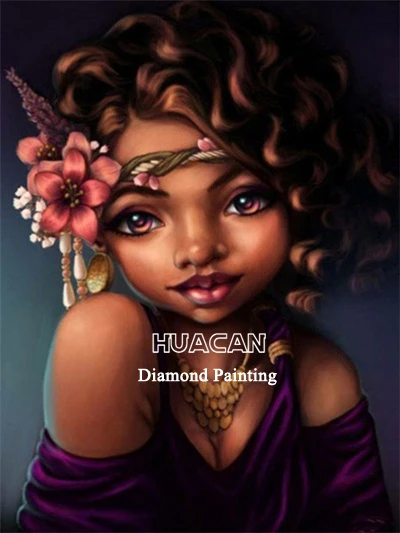 JOEAUEN Diamond Painting Kit - 5D African Woman In Headscarf Art 8x12 Inch