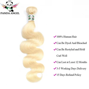 Image 3 - Panda 613 блонд пучки с закрытием бразильские Remy натуральные кудрявые пучки волос медовый блонд объемная волна 3 пучка с кружевной застежкой