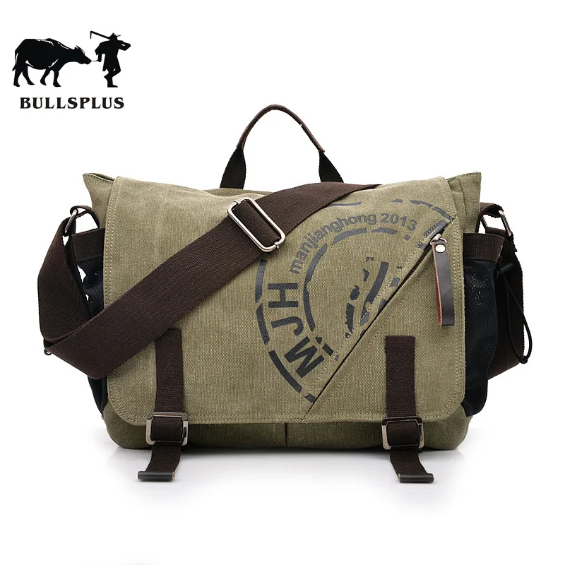 

2019 new fashion canvas men oblique across the Korean version of men's leisure one-shoulder bag retro