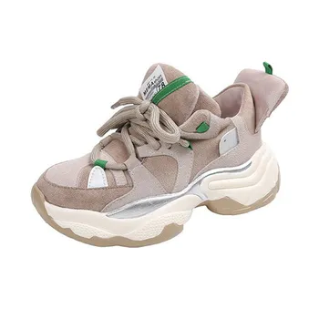 

2020 spring and autumn new women's shoes thick-soled sponge cake all-match fashion casual large size flat sneakers