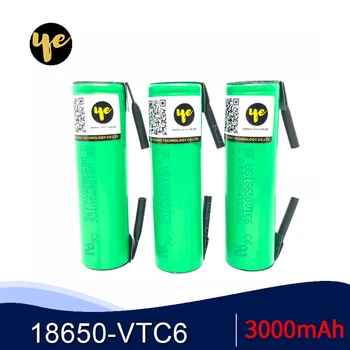 

3.7V VTC6 3000mAh Li-ion rechargeable battery 18650 for US18650VTC6 30A Electronic cigarette toys tools flashlight+DIY Nickel