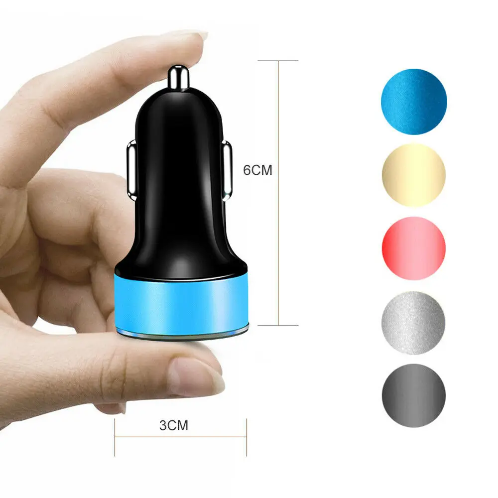 Двойной USB 3.1A автомобильное зарядное устройство 2 порта ЖК-дисплей 12-24 в прикуриватель быстрое автомобильное зарядное устройство Автомобильный адаптер для iPhone samsung HuaWei