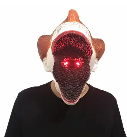 Led mask Светодиодный маска клоуна Pennywise Stephen King's It Chapter Two Masque Movie шлем для косплея маски - Цвет: Led mask