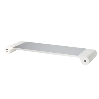 

Aluminum Alloy Computer Monitor Stand Dock Desk Riser Stand Base Mount with 4USB(UK Plug)