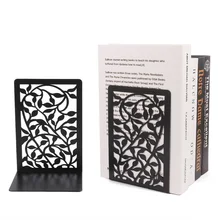 

Ceative Hollow-out Metal Bookends Pack of 2 Metal Book Stand Classic Magazine Book File Organizer Holder for Home Office