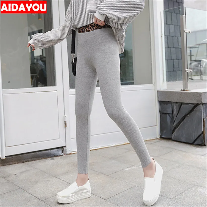 

Womens Autumn Leggings Leopard Waist Stripe Style Slim Fashion Korean Cat Legging Plus Size 4XL for Winter ouc597a
