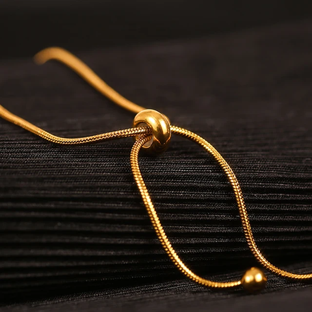 Minimalist Design Gold Snake Bone Chain Titanium Steel Bow Anklet For Woman 2021 Korean Fashion Jewelry