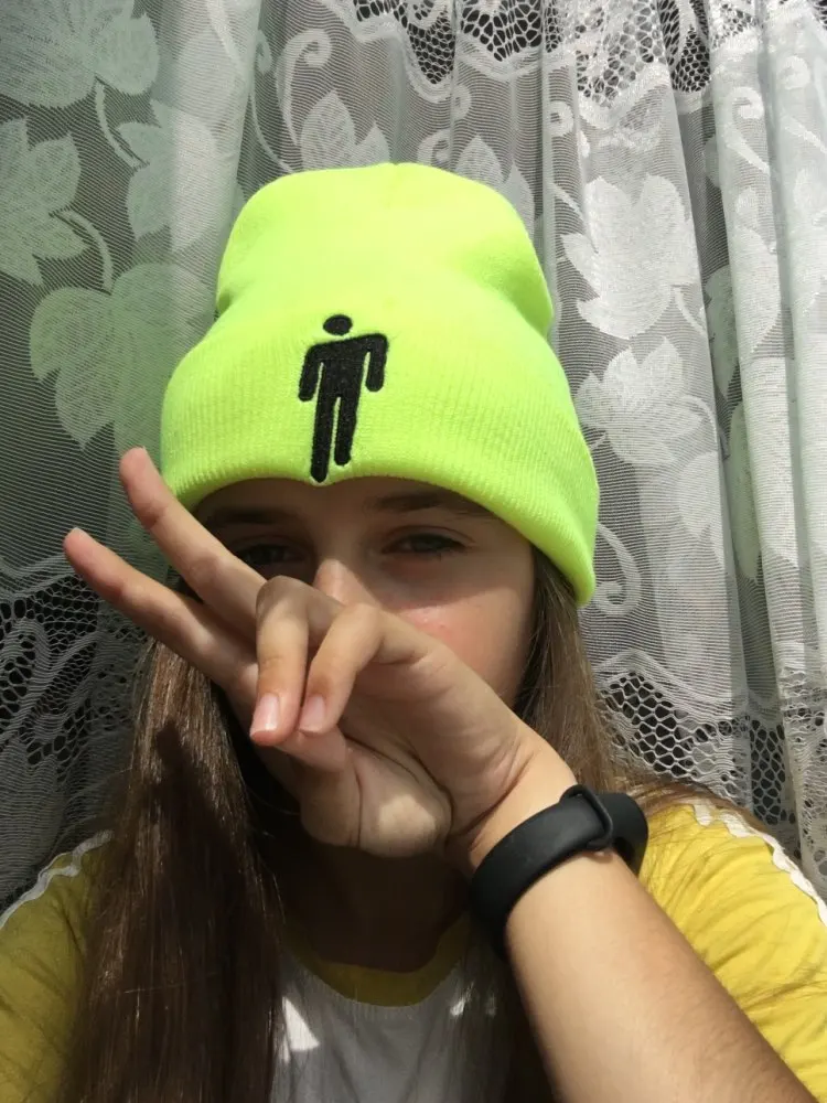 NXYY Billie Eilish Beanie, 4 цвета, женская зимняя шапка на каждый день, простая вязанная шапка в стиле хип-хоп, теплые шапки для девочек, Homme Gorras Mujer