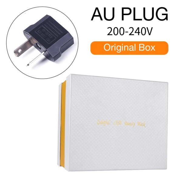 AU Plug with neck VIP электрическая светодиодная маска для лица - Цвет: AU Plug with neck