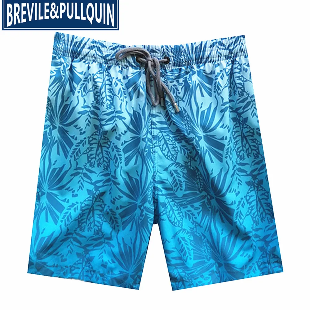 E Бренд бермуды Brevile pullquin, мужские пляжные плавки, мужские пляжные шорты с черепашками, мужские плавки для взрослых, шорты с попугаем - Цвет: E