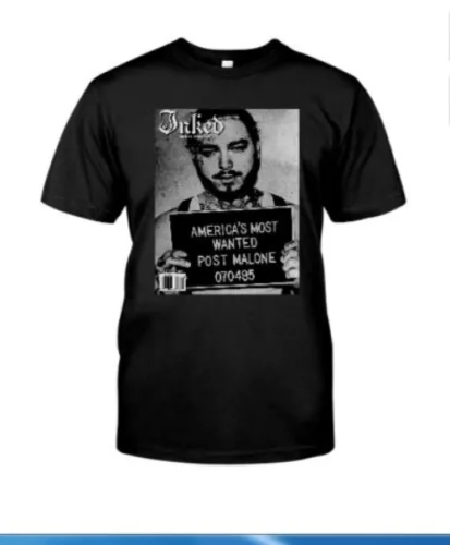 2019 новая футболка Post Malone-Leave Me Malone черные футболки размера S-3Xl брендовая одежда