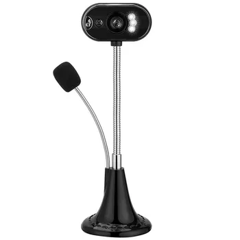 

LED HD Webcam Desktop Computer Video Usb With Microphone Night Vision Camera