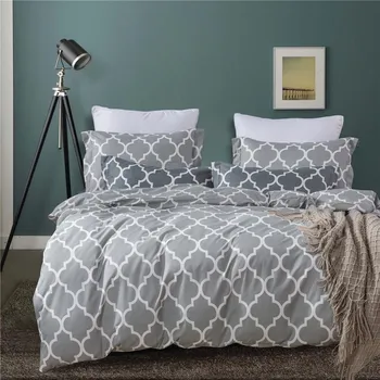 

Nordic Style Lattice Bedding Set Duvet Cover King Size High Quality Comforter Bed Queen Geometric Pattern Quilt Set