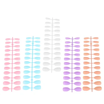

120pcs Frosted Nail Candy Color Sticker Set Artificial Fingernails Delicate Nail Craft Sticker DIY Supplies for Women Girls (Pin