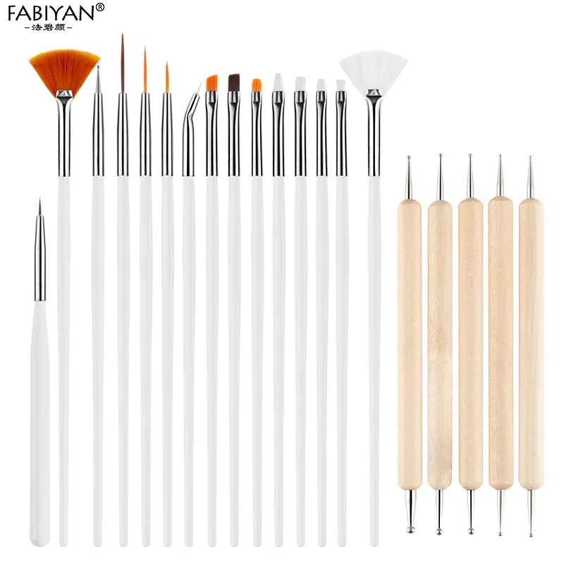2 способа Dotting Pen Nail Art розовая краска кисть для рисования деревянный дизайн лайнер