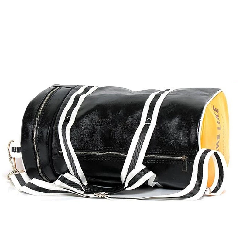 Weysfor Travel Luggage Bag with Independent Shoes Storage Women Fitness Bag PU Leather Printing Basketball Training Bag