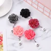 1PC Creative Resin Rose Shape Retractable Nurse Badge Doctor ID Card Badge Holder Anti-Lost Clip Key Ring Lanyards Office Supply ► Photo 3/6