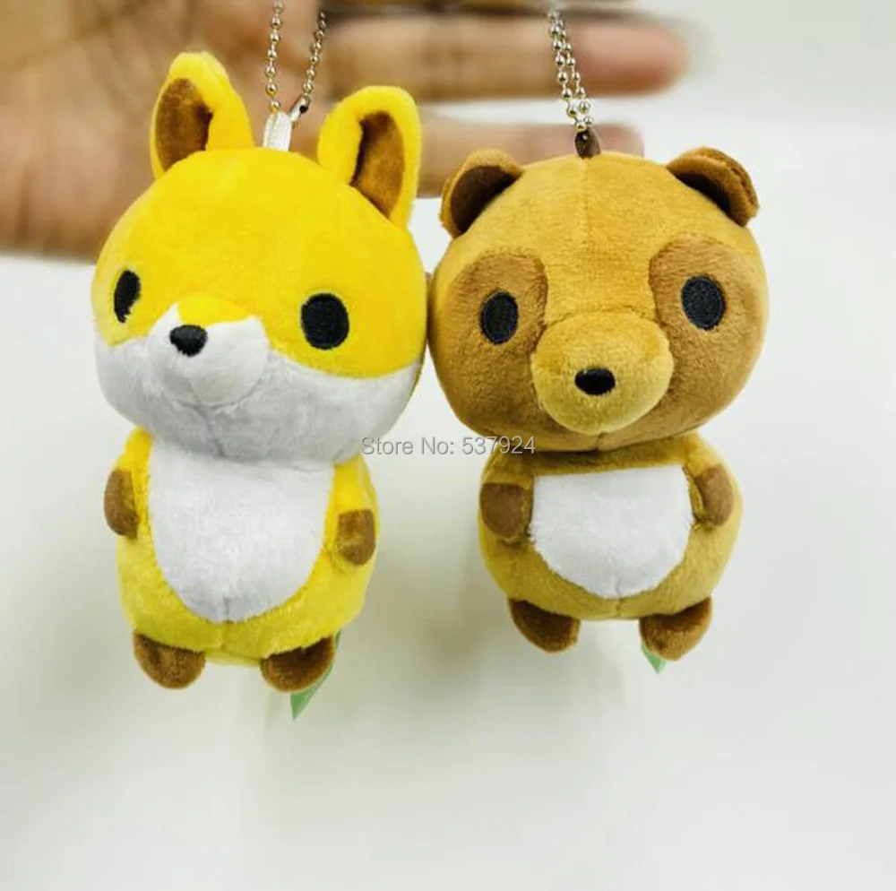 Новинка 20 шт. Kitsune to Tanuki 4 &quot10 см Брелок-плюшевая кукла подвеска | Игрушки и хобби