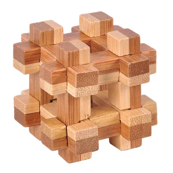 

Bamboo Educational Toy Burr Puzzle Luban Ball Jigsaw Puzzle Cube Lock Ten Tetrahedral Jupiter Tic Tac Toe Cage Barrel Lock