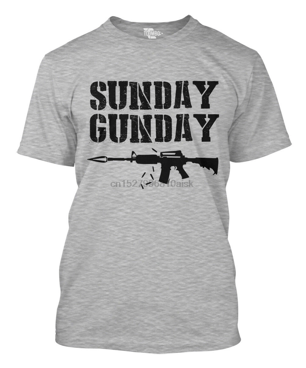 Sunday Gunday 2 я модификация винтовка пистолет правая Защита мужская футболка| |