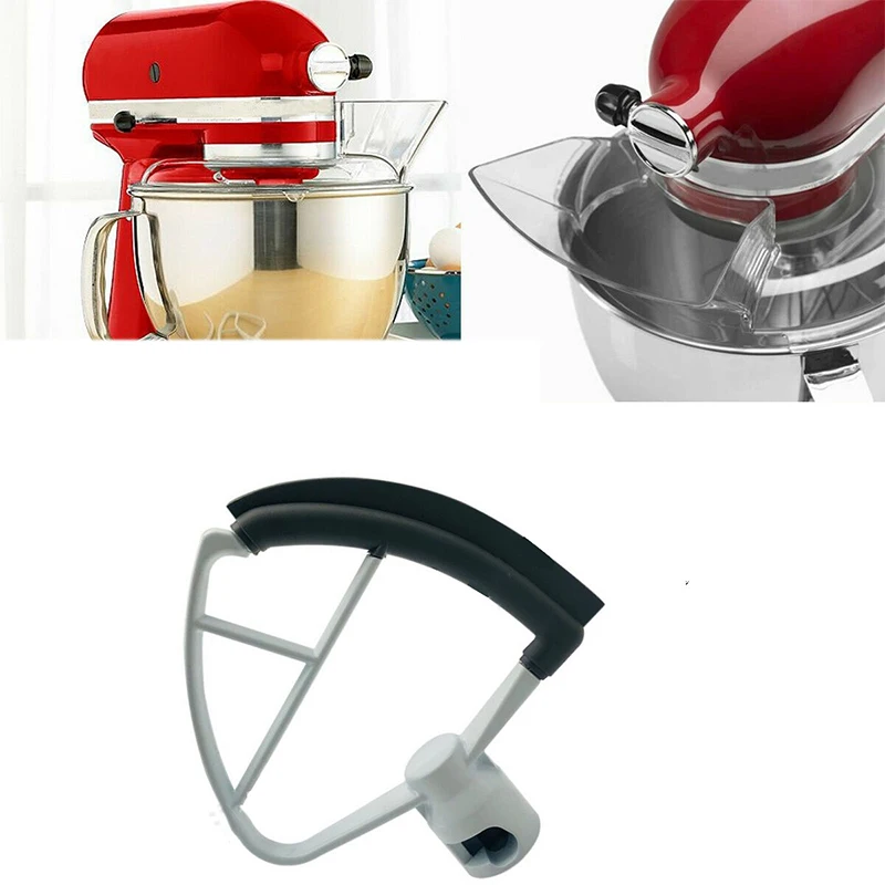 

Pouring Shield & Flex Edge Beater/Stand Mixer Parts for KitchenAid 4.5-5 Qt with Flex Edge Bowl Scraper