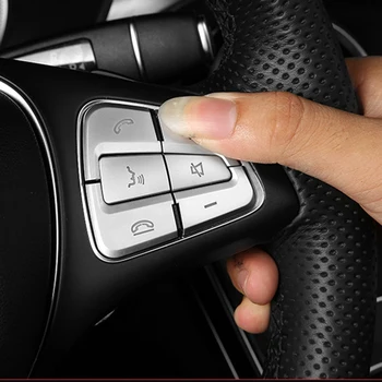 

Interior Button Cover Trim 12pcs Set Silver For Mercedes-Benz GLE W166/Coupe C292 2015-2017 Car Replacement