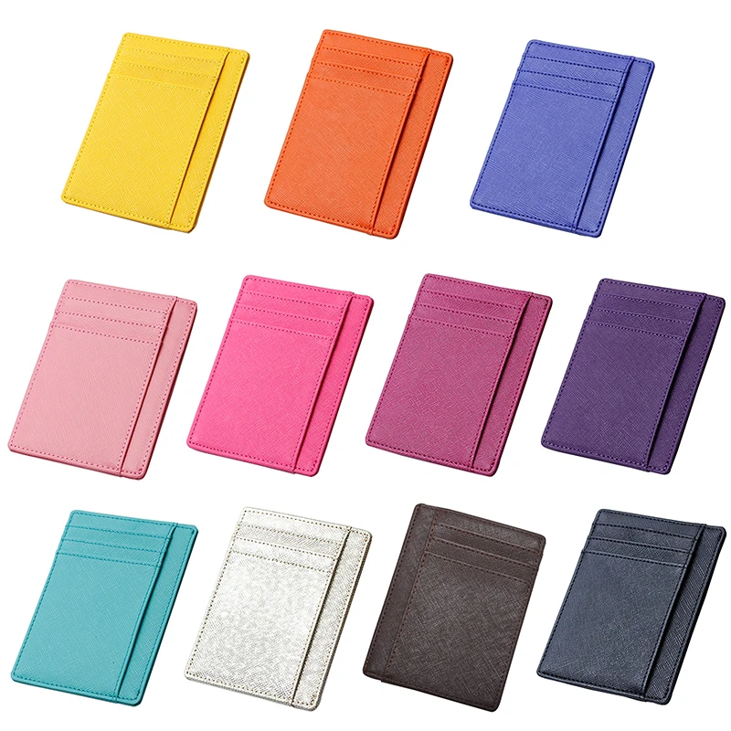 Кошелек из натуральной кожи RFID Блокировка много отделений для карт держатели