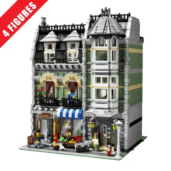 

Lepinblocks Dhl City Street View 15008 Compatible 10185 Green Grocer Model Building Kits Block Bricks Educational Toy For Kids